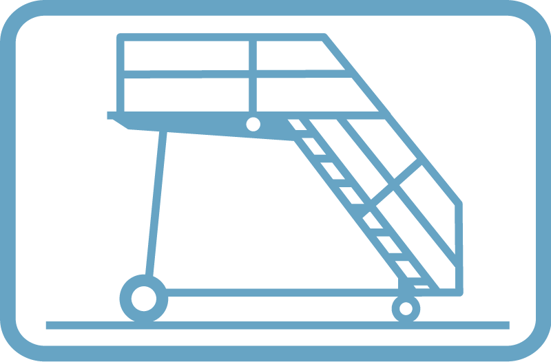 Pictogram for aircraft maintenance platforms, maintenance stairs, maintenance platforms