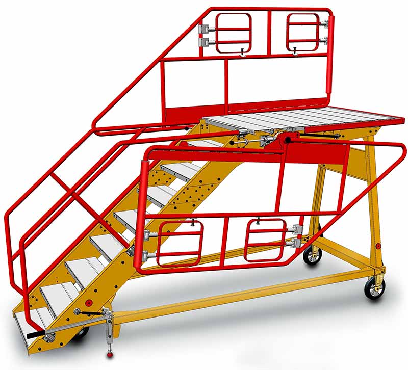 Standard maintenance stair up to 5.460 mm platform height Picture: Maintenance stair MSS